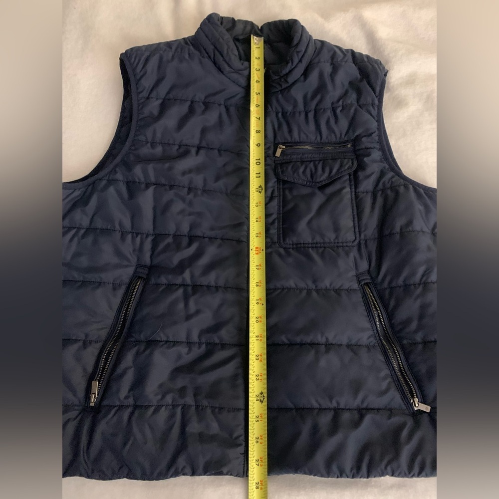 Joseph Abboud Navy Puffer Vest XXL Water Repellent Outdoor Ready Like New - Picture 12 of 16